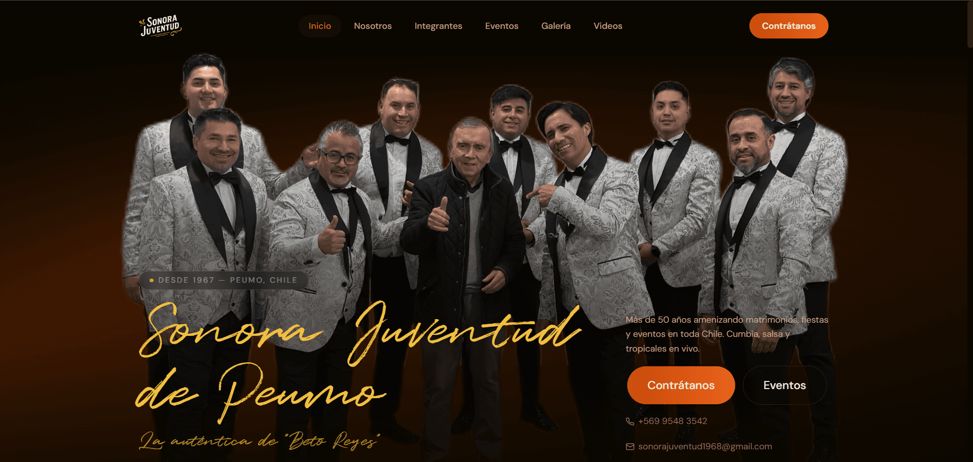 Sitio web La Sonora Juventud de Peumo